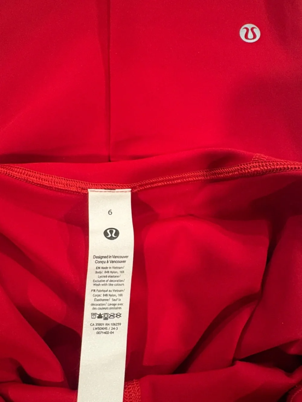 Lululemon Base Pace High-Rise Red Leggings 25” - Picture 2 of 2